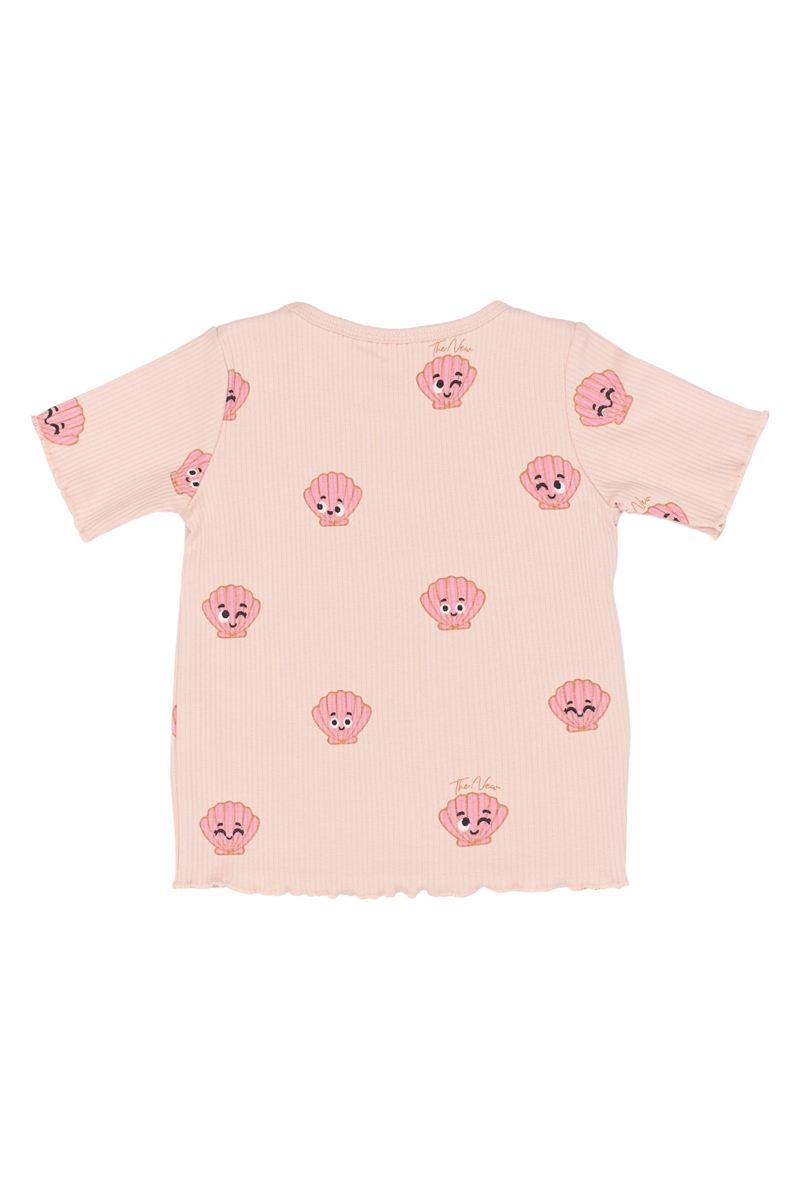 The New Siblings Tinker T-shirt Rib - Peach Whip 